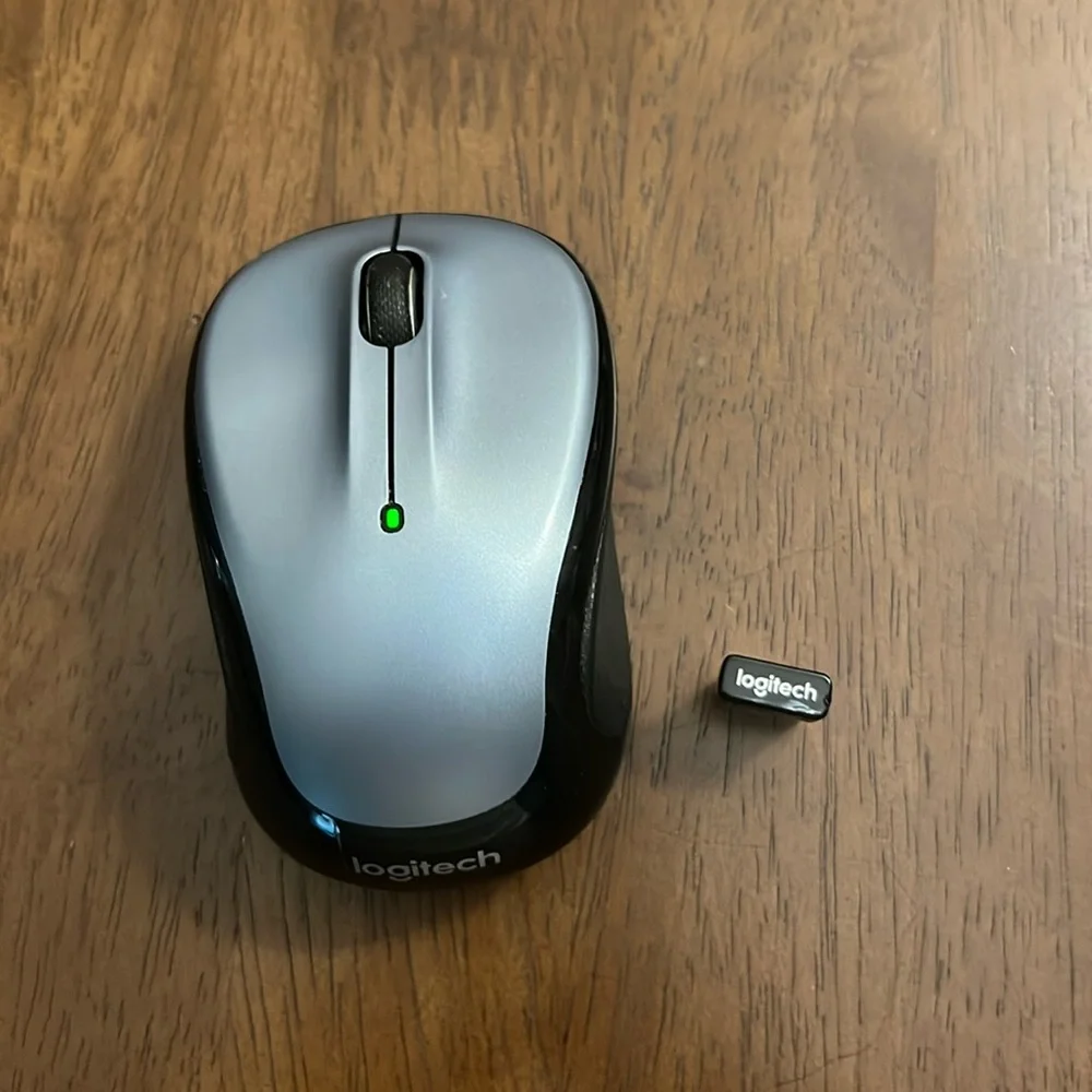Logitech M325 black and silver wireless mouse